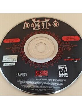 Diablo II PC Game Cinematics Disc Only Blizzard
